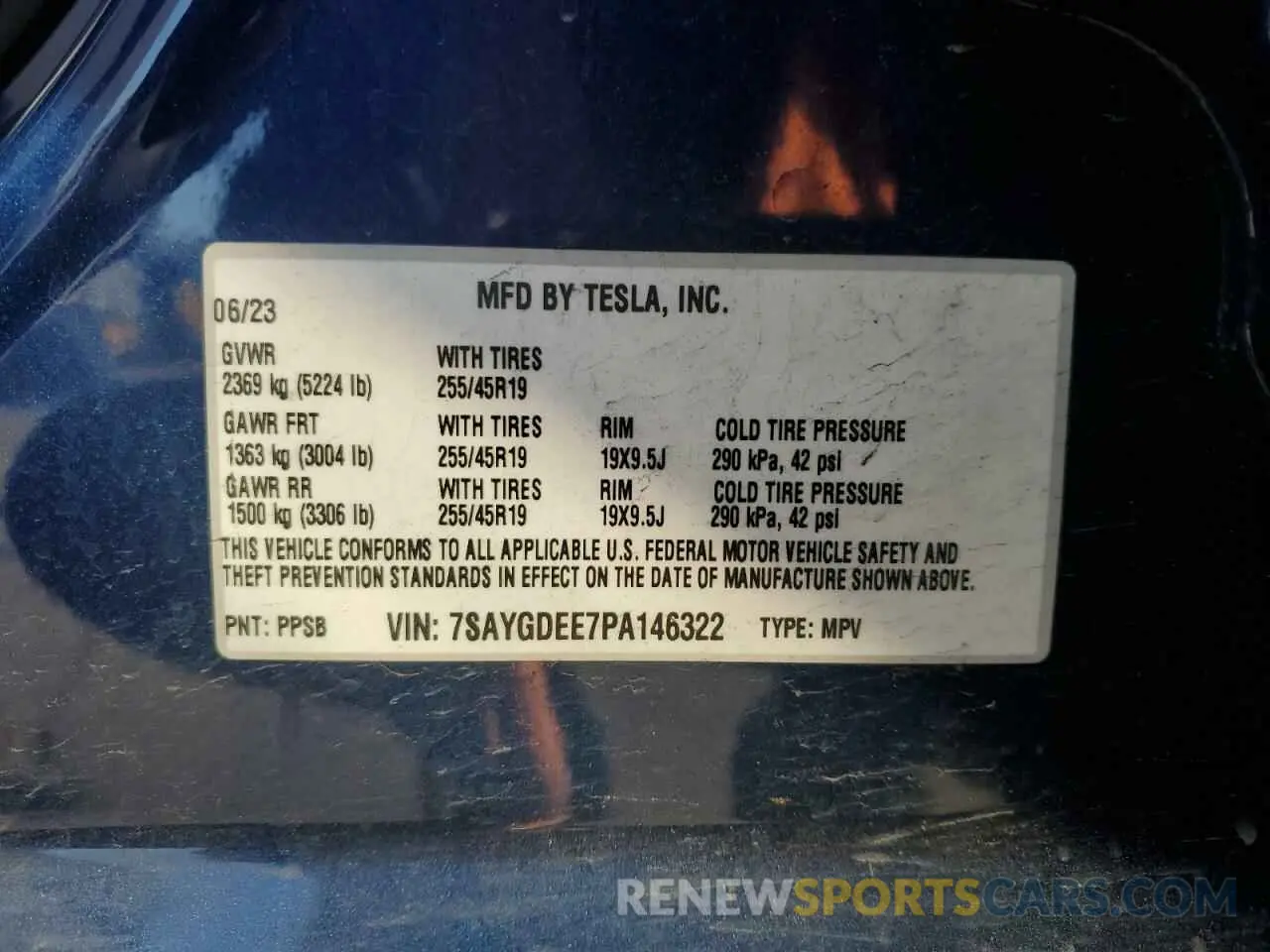 12 Photograph of a damaged car 7SAYGDEE7PA146322 TESLA MODEL Y 2023
