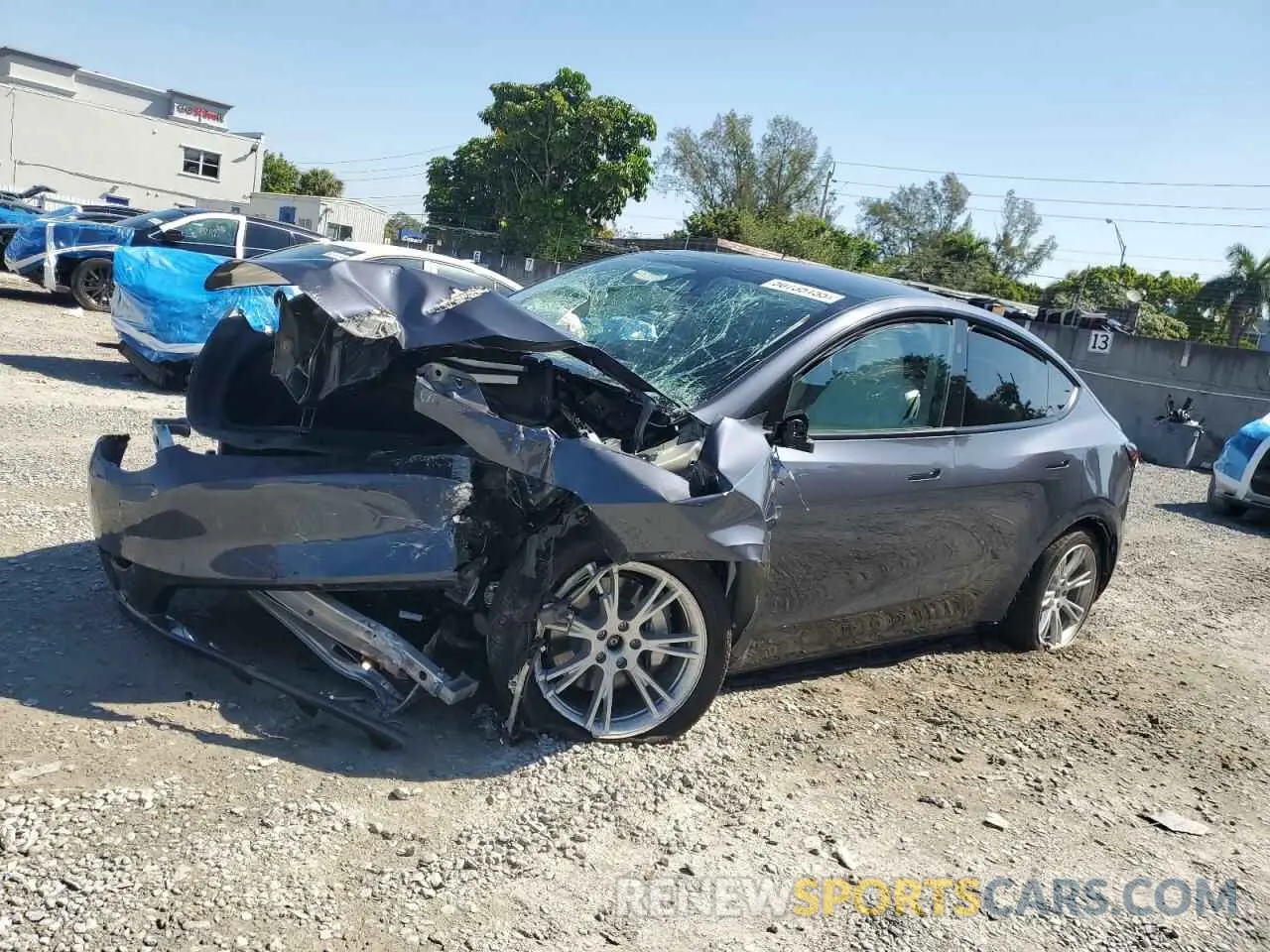 1 Photograph of a damaged car 7SAYGDEE7PA191681 TESLA MODEL Y 2023