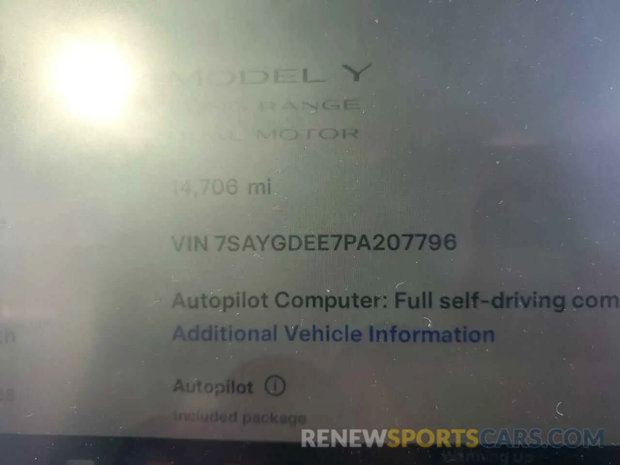 9 Photograph of a damaged car 7SAYGDEE7PA207796 TESLA MODEL Y 2023