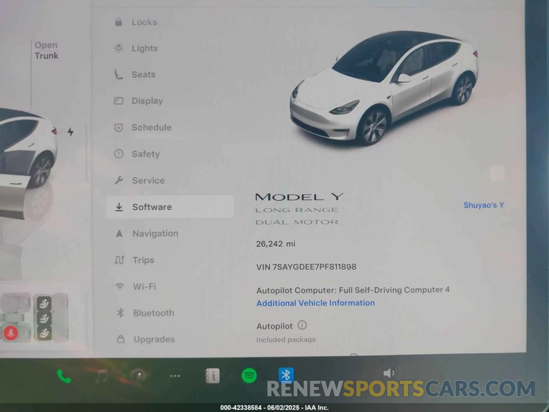 7 Photograph of a damaged car 7SAYGDEE7PF811898 TESLA MODEL Y 2023