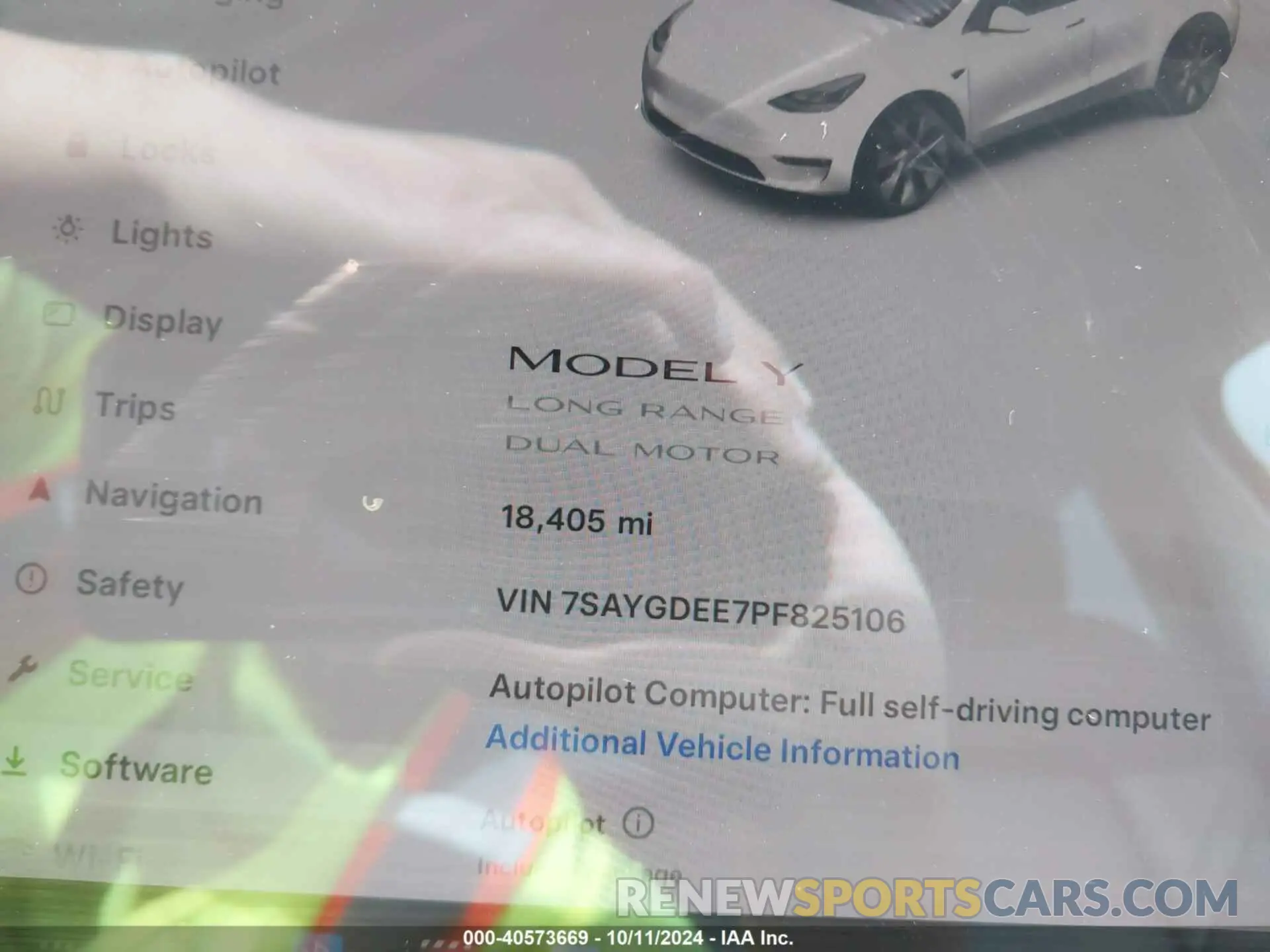 7 Photograph of a damaged car 7SAYGDEE7PF825106 TESLA MODEL Y 2023