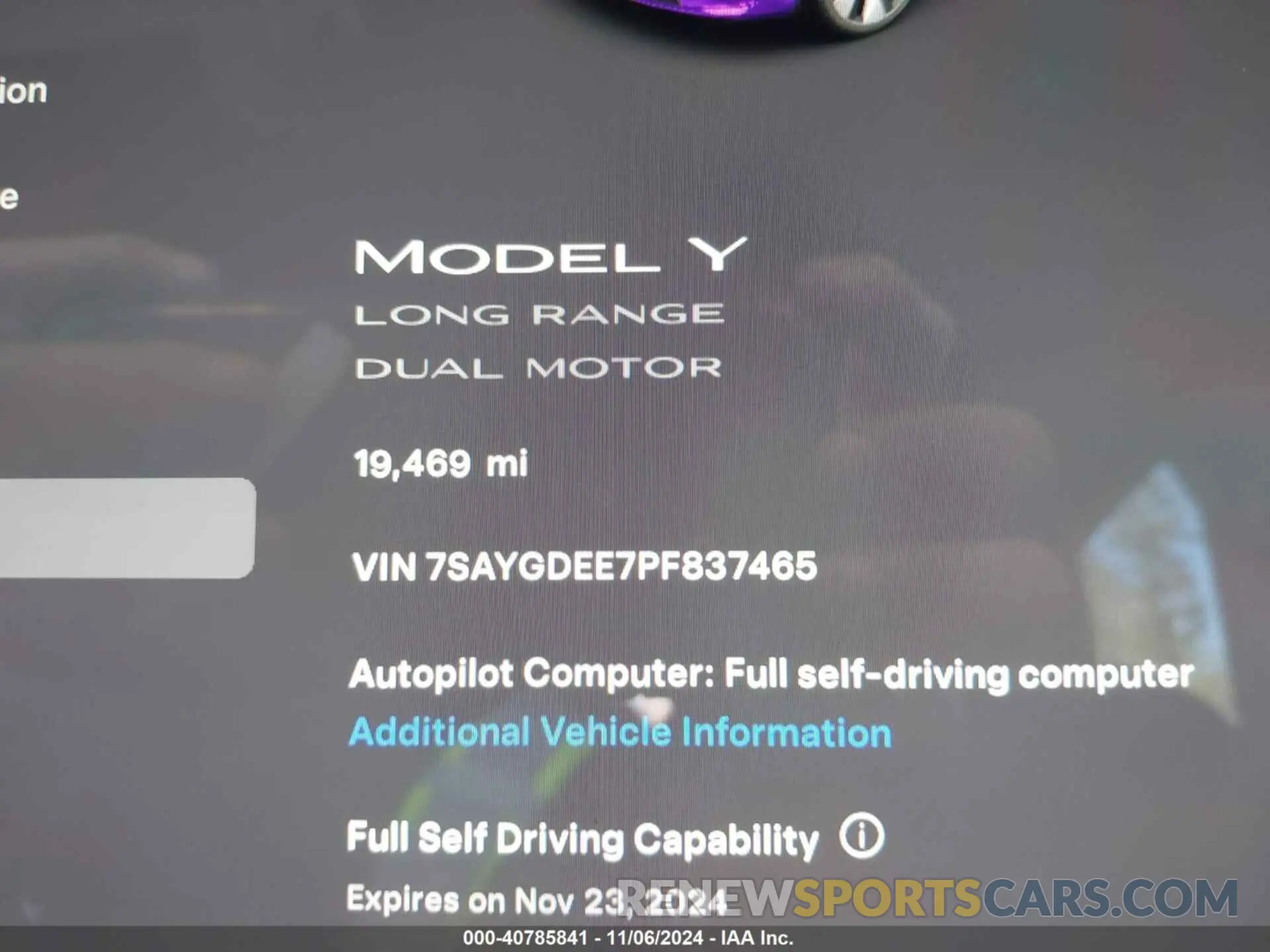 7 Photograph of a damaged car 7SAYGDEE7PF837465 TESLA MODEL Y 2023