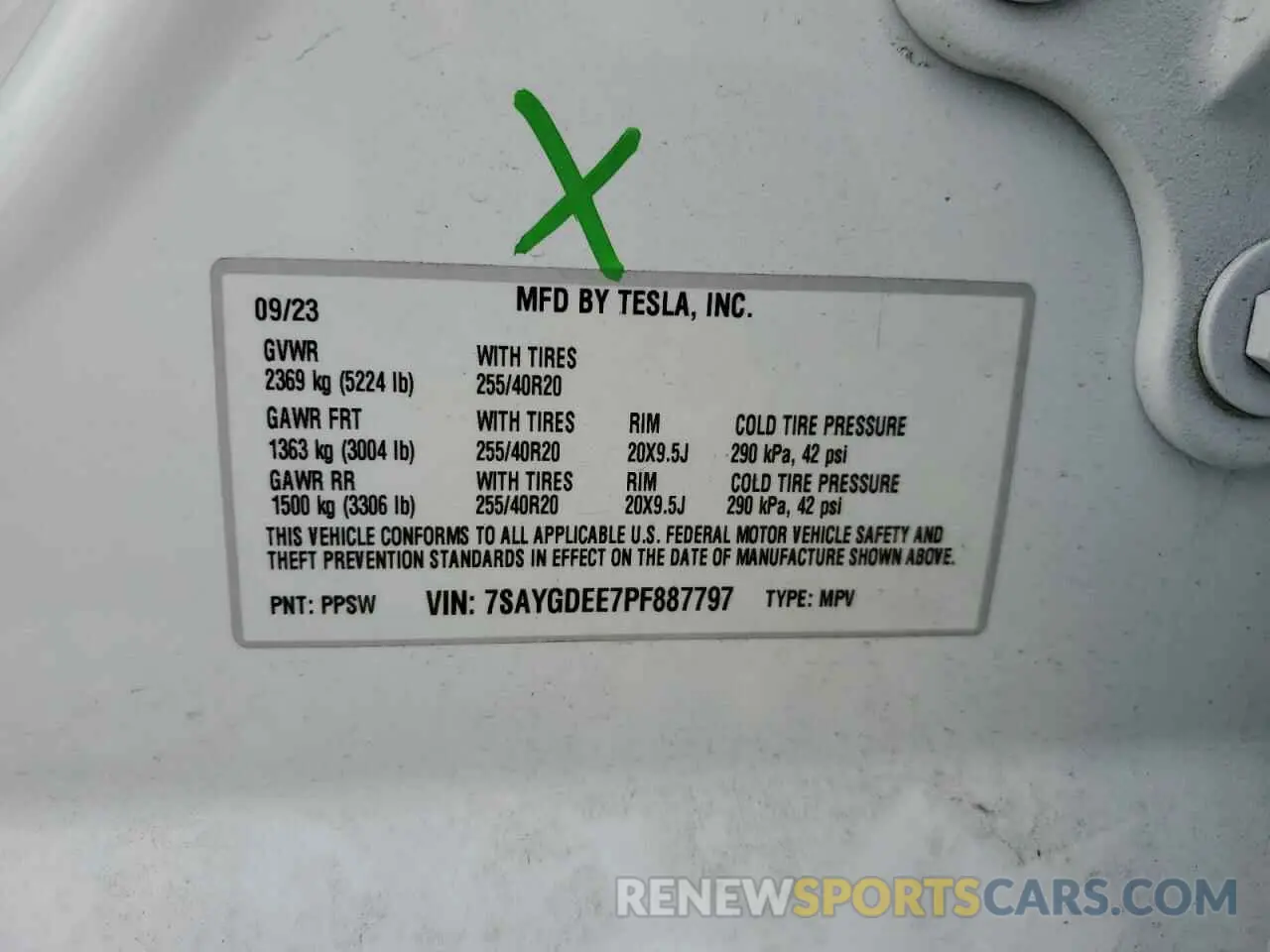 14 Photograph of a damaged car 7SAYGDEE7PF887797 TESLA MODEL Y 2023
