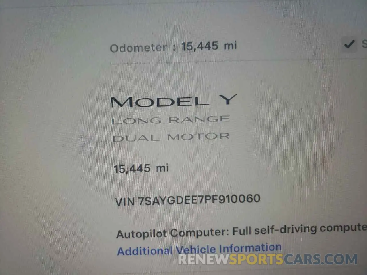 9 Photograph of a damaged car 7SAYGDEE7PF910060 TESLA MODEL Y 2023