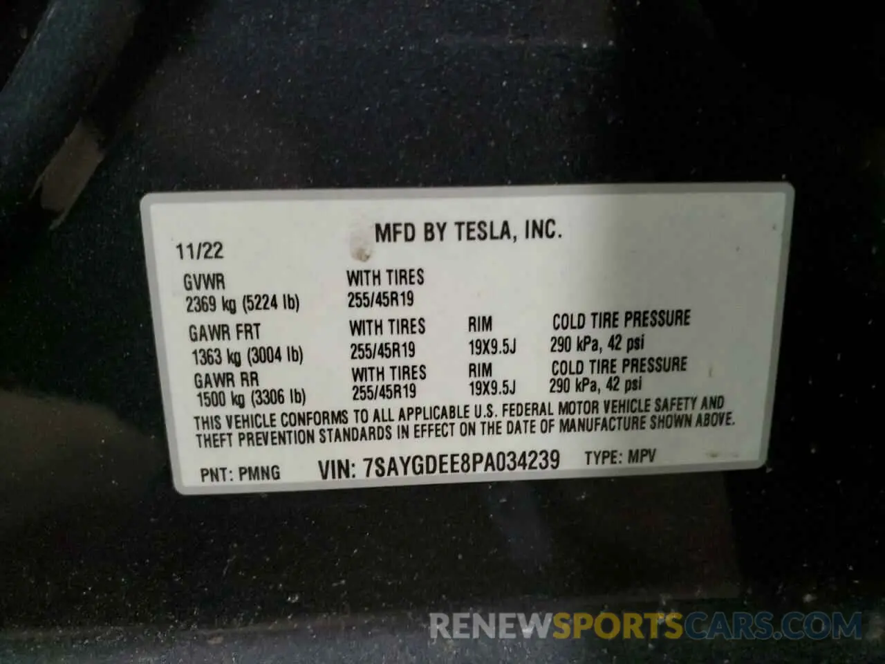 15 Photograph of a damaged car 7SAYGDEE8PA034239 TESLA MODEL Y 2023