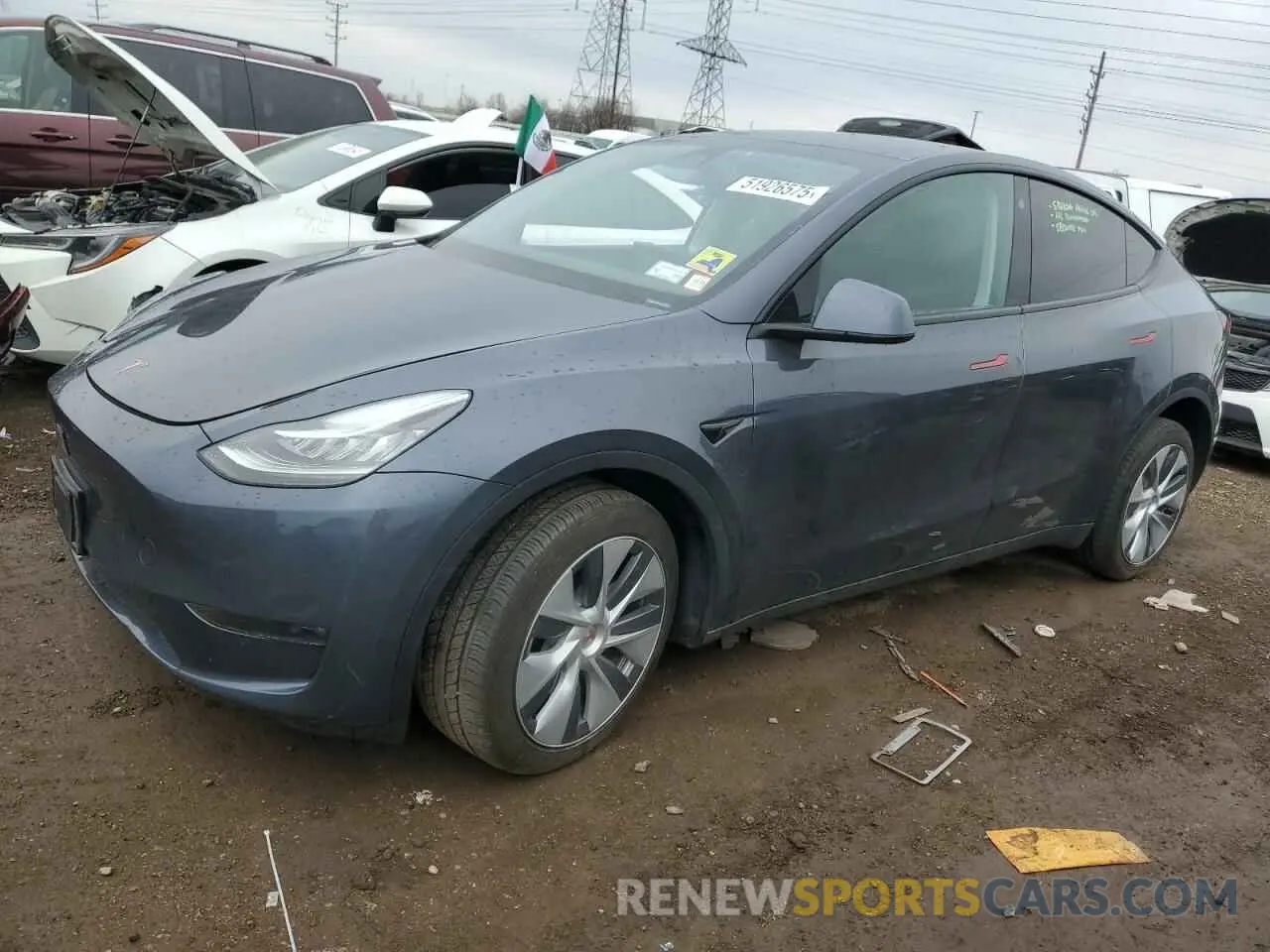 1 Photograph of a damaged car 7SAYGDEE8PA043233 TESLA MODEL Y 2023