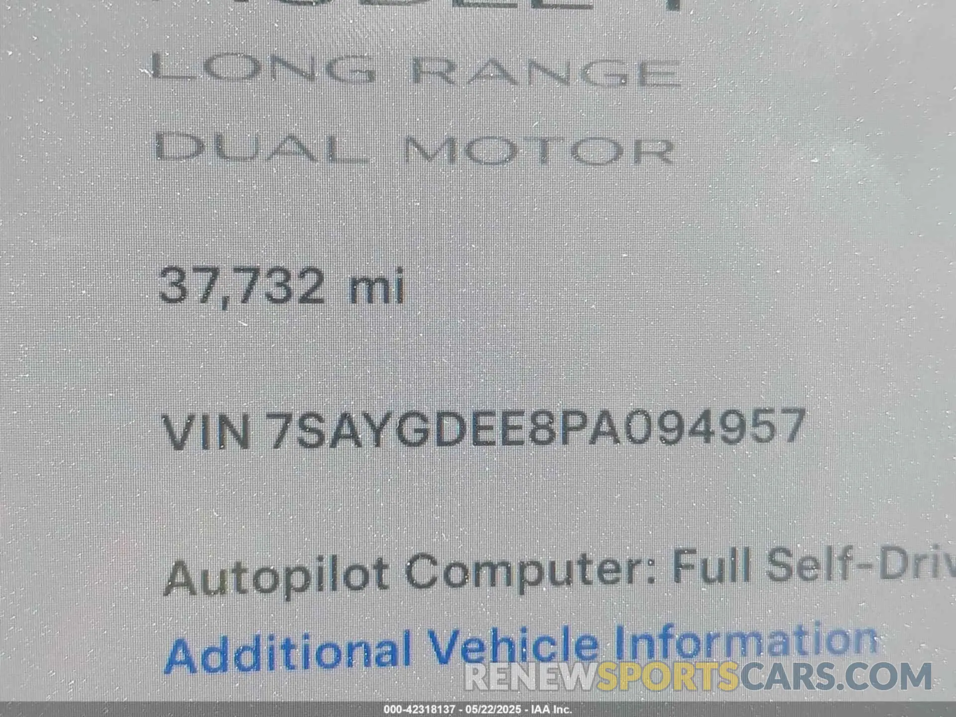9 Photograph of a damaged car 7SAYGDEE8PA094957 TESLA MODEL Y 2023