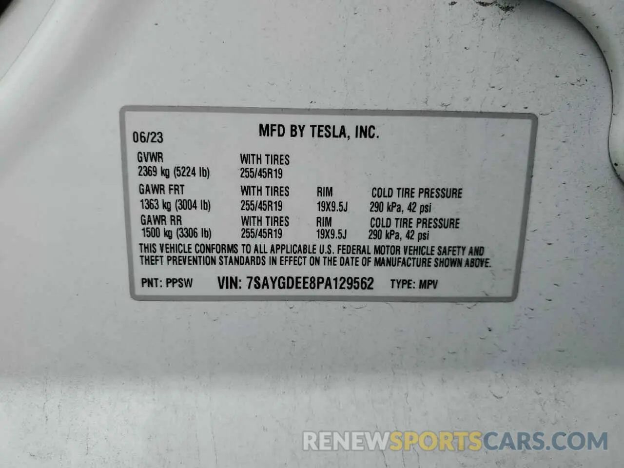 14 Photograph of a damaged car 7SAYGDEE8PA129562 TESLA MODEL Y 2023