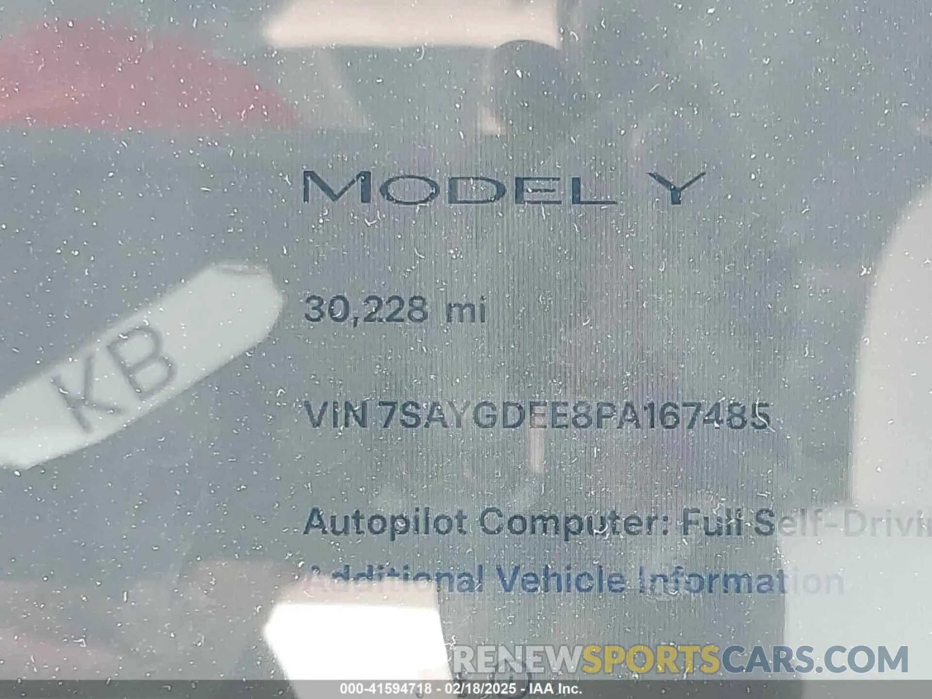 14 Photograph of a damaged car 7SAYGDEE8PA167485 TESLA MODEL Y 2023