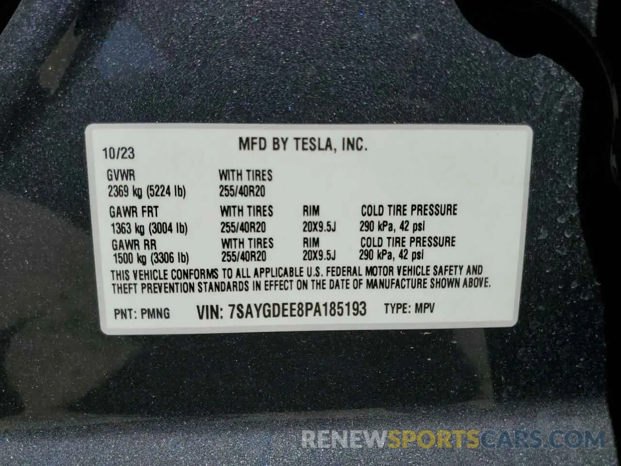 14 Photograph of a damaged car 7SAYGDEE8PA185193 TESLA MODEL Y 2023