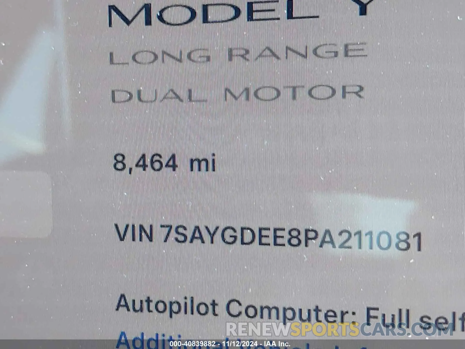 14 Photograph of a damaged car 7SAYGDEE8PA211081 TESLA MODEL Y 2023