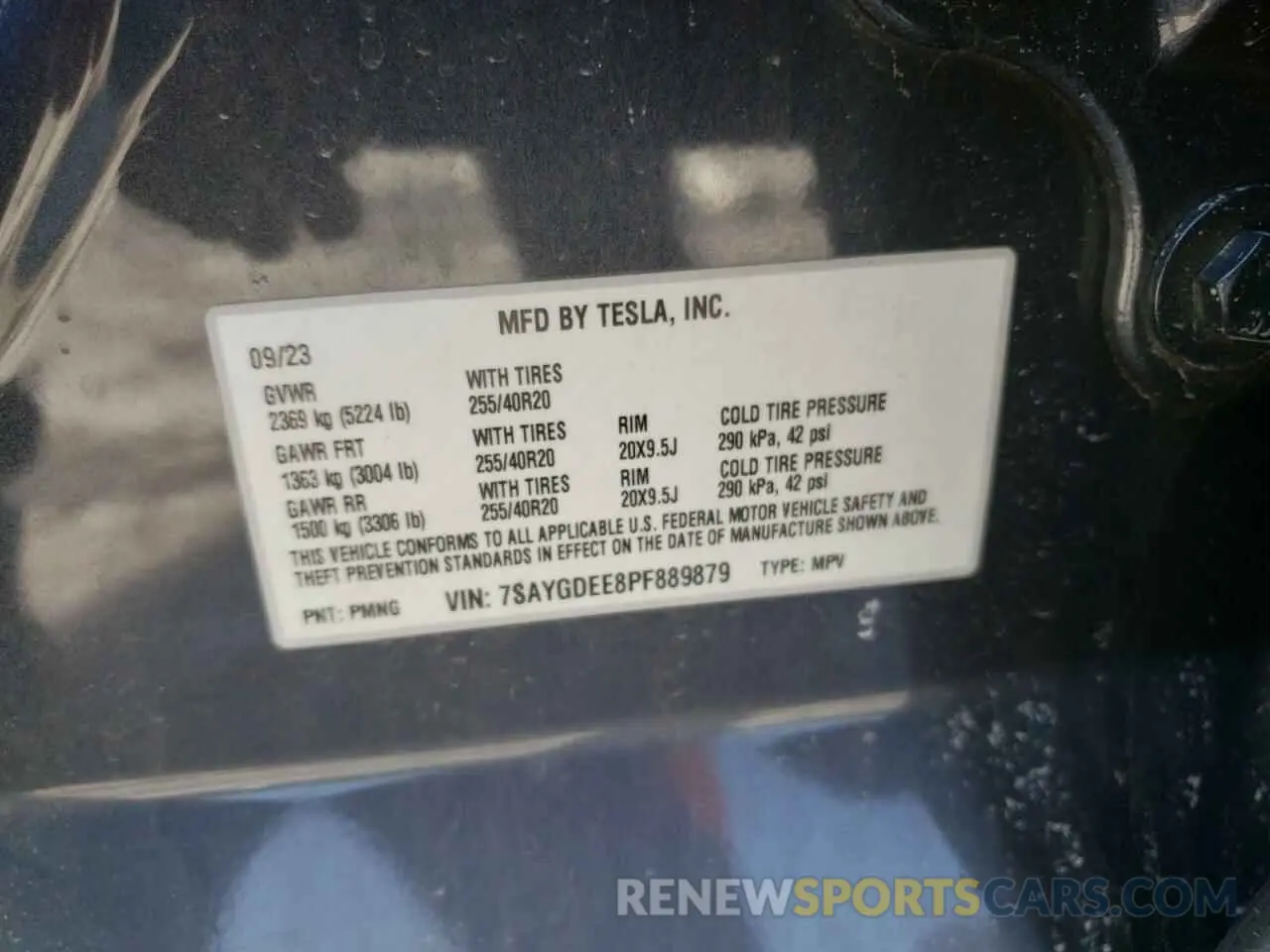 12 Photograph of a damaged car 7SAYGDEE8PF889879 TESLA MODEL Y 2023
