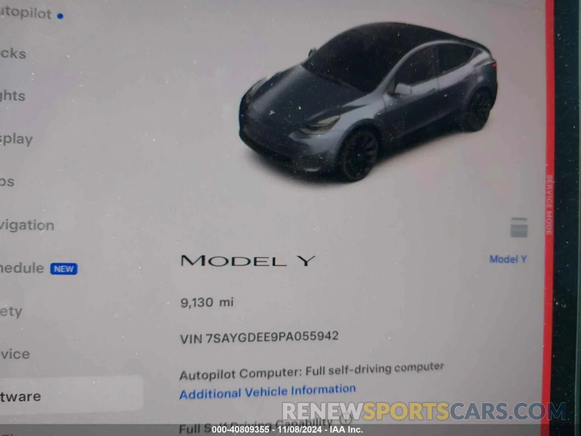 7 Photograph of a damaged car 7SAYGDEE9PA055942 TESLA MODEL Y 2023