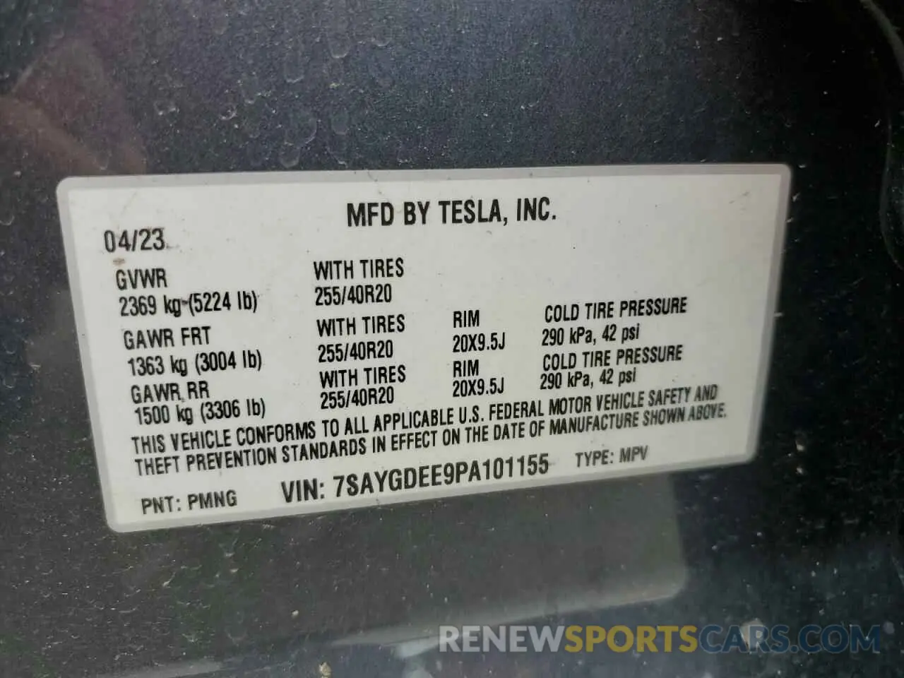 12 Photograph of a damaged car 7SAYGDEE9PA101155 TESLA MODEL Y 2023