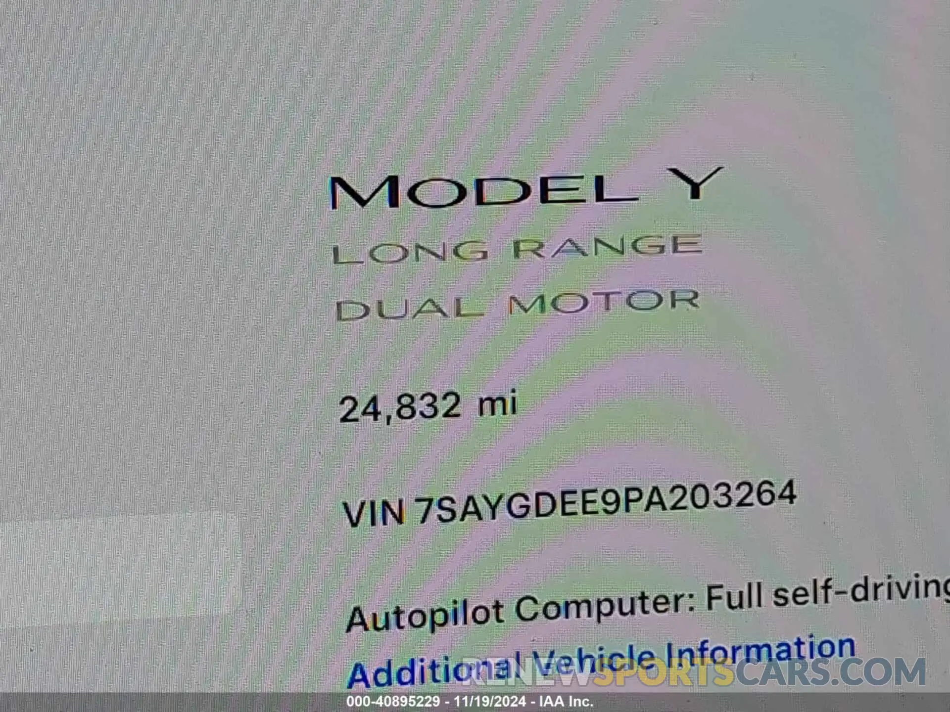 7 Photograph of a damaged car 7SAYGDEE9PA203264 TESLA MODEL Y 2023