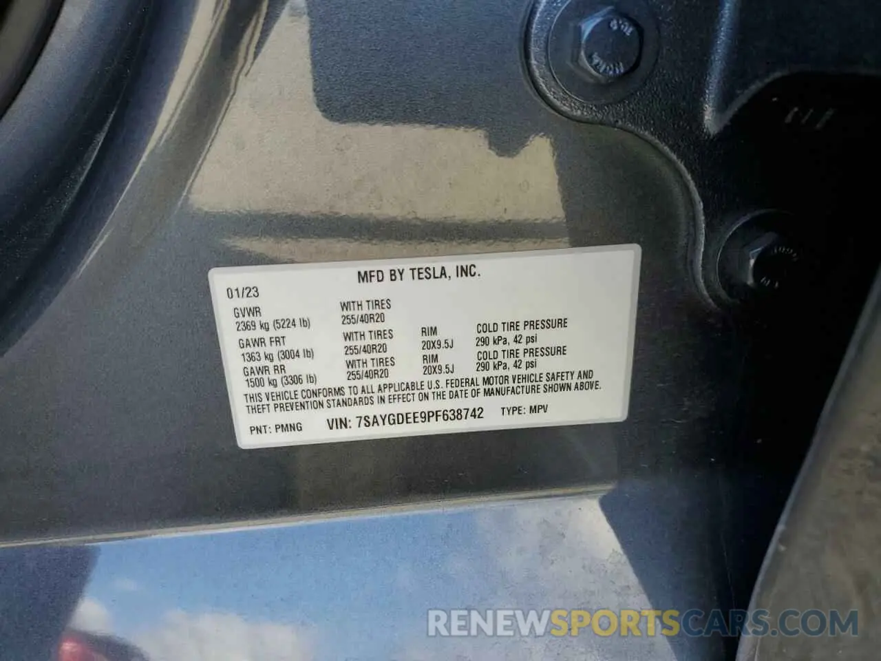 12 Photograph of a damaged car 7SAYGDEE9PF638742 TESLA MODEL Y 2023