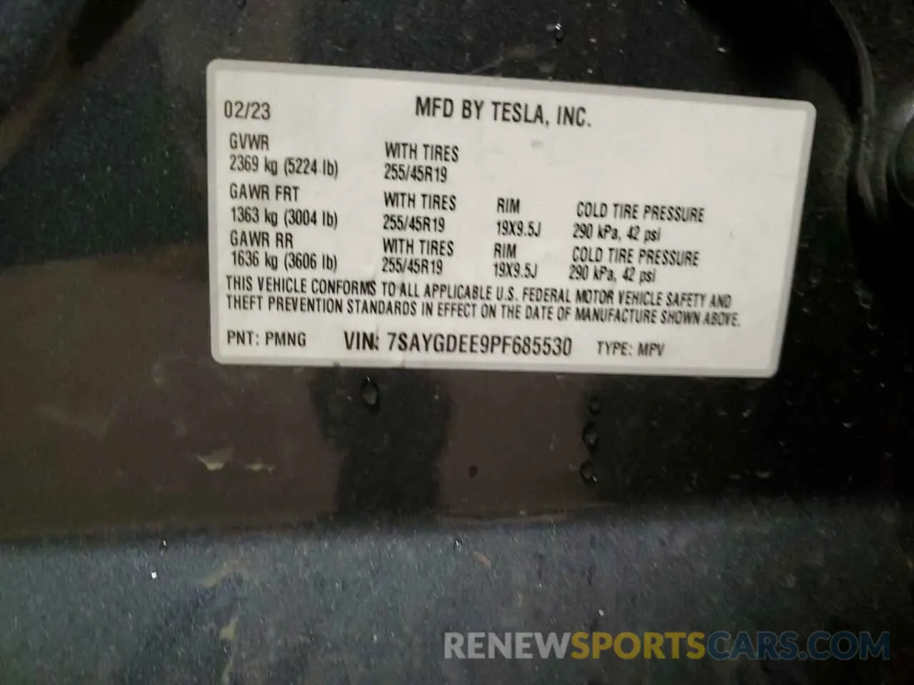 12 Photograph of a damaged car 7SAYGDEE9PF685530 TESLA MODEL Y 2023