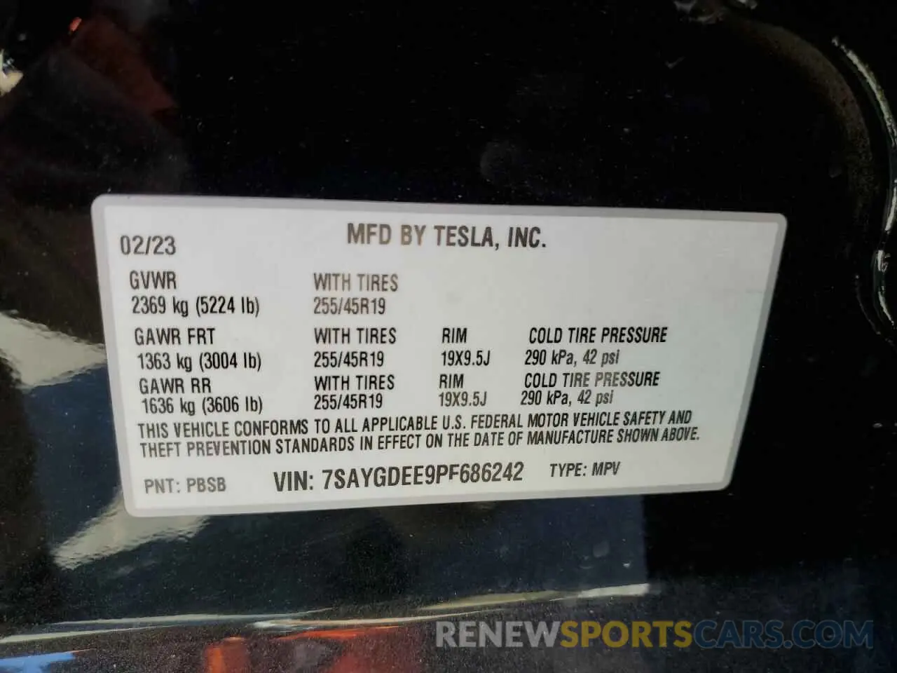 12 Photograph of a damaged car 7SAYGDEE9PF686242 TESLA MODEL Y 2023