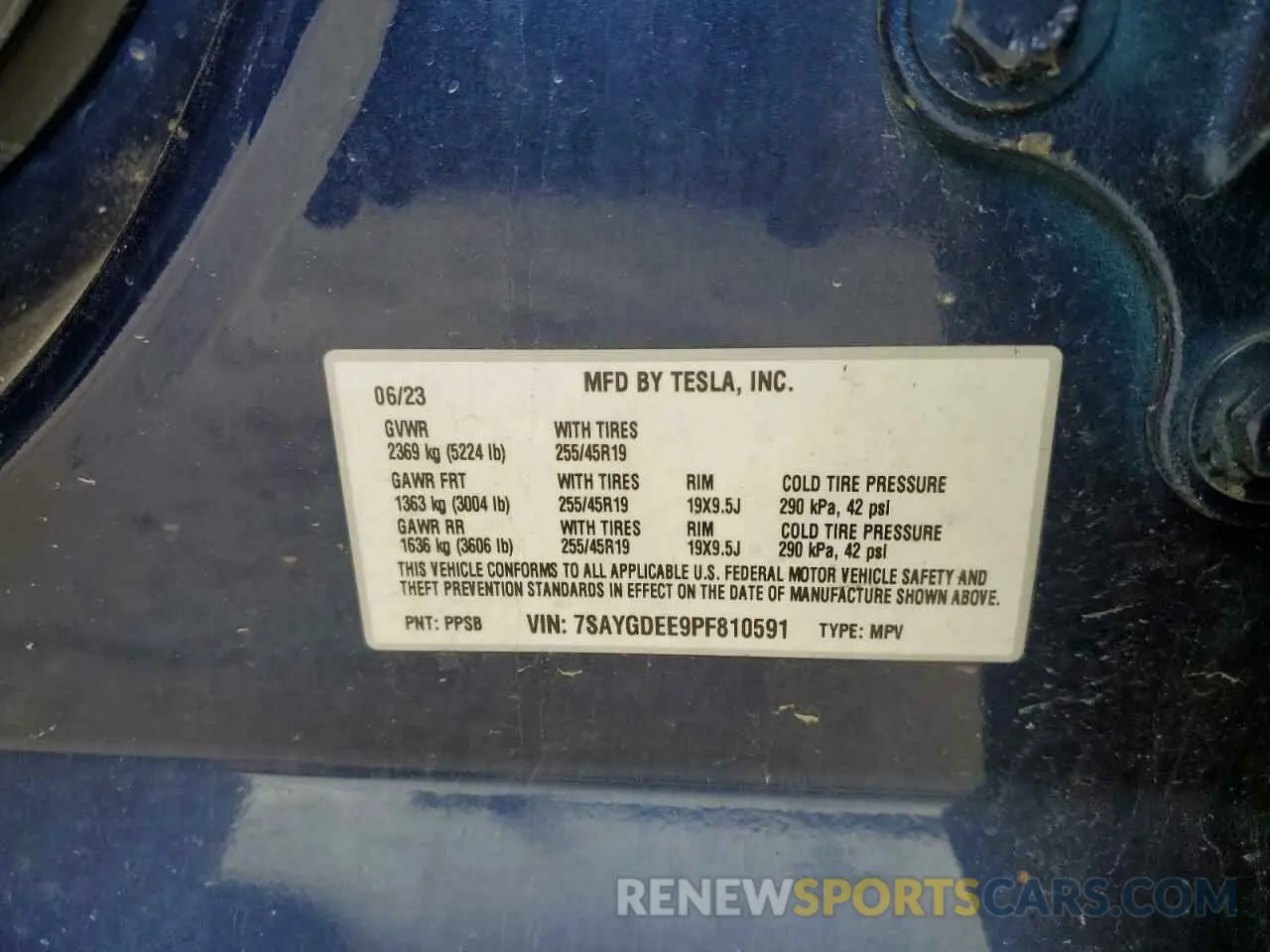 12 Photograph of a damaged car 7SAYGDEE9PF810591 TESLA MODEL Y 2023