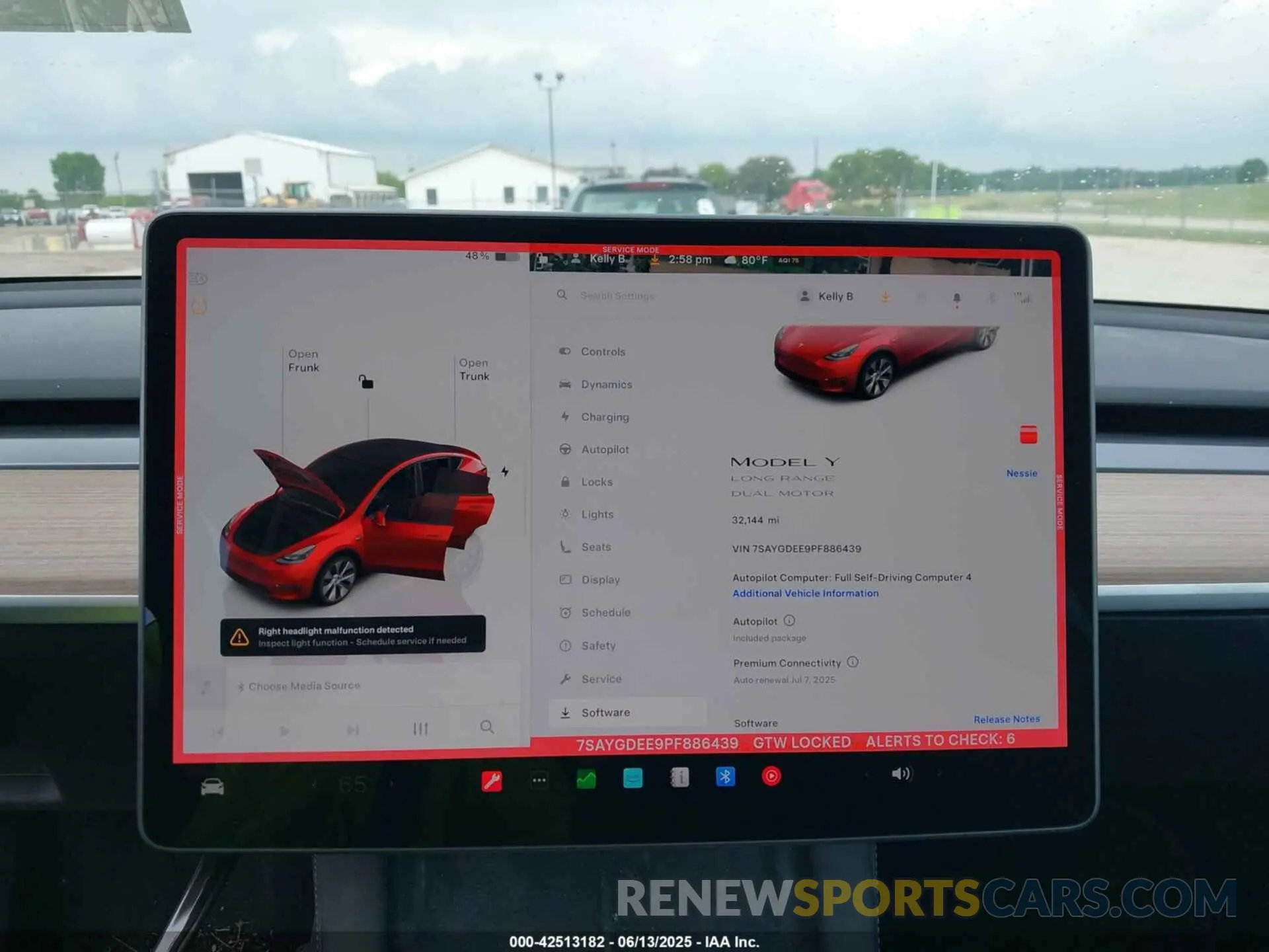 7 Photograph of a damaged car 7SAYGDEE9PF886439 TESLA MODEL Y 2023