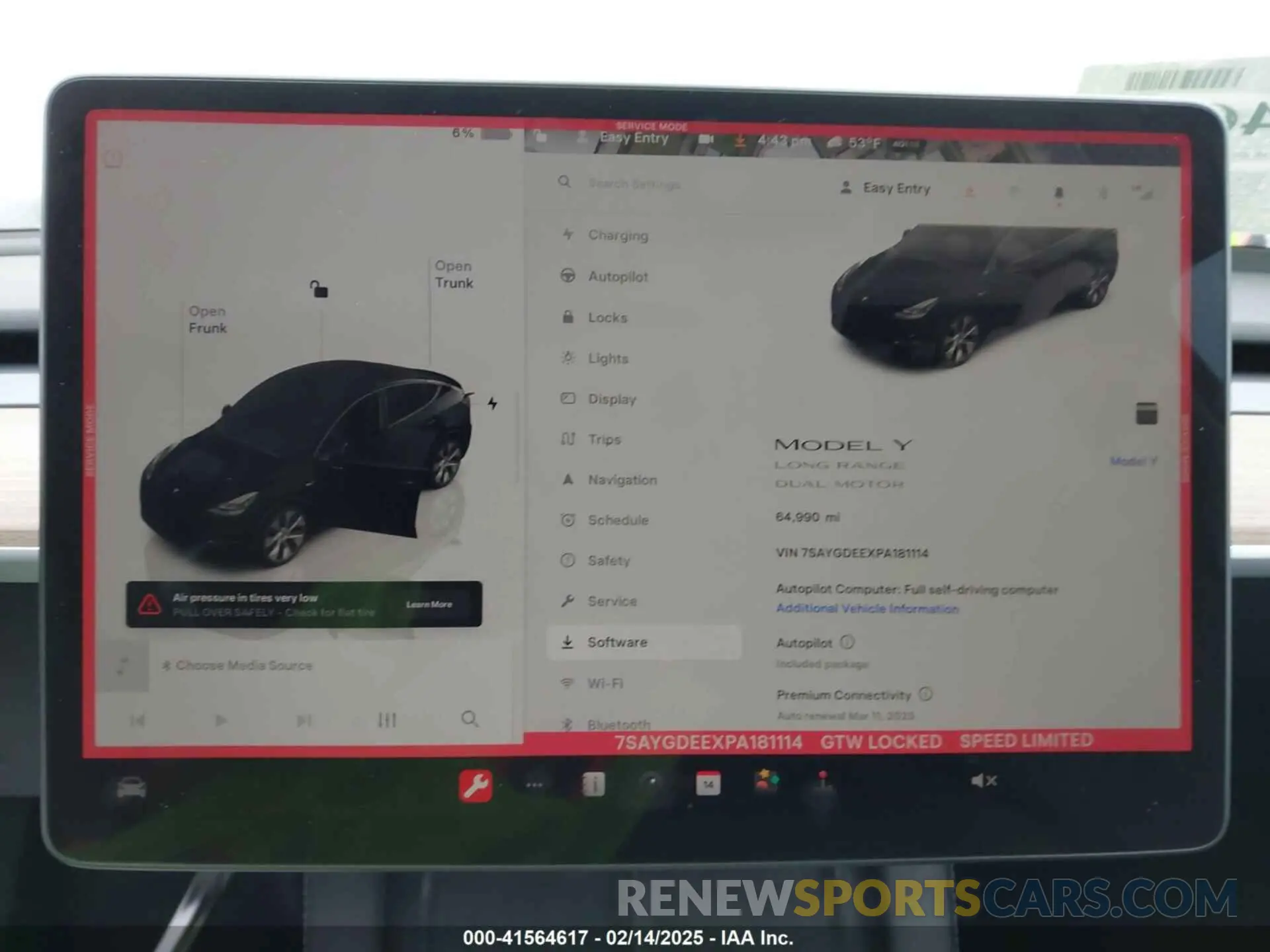 7 Photograph of a damaged car 7SAYGDEEXPA181114 TESLA MODEL Y 2023