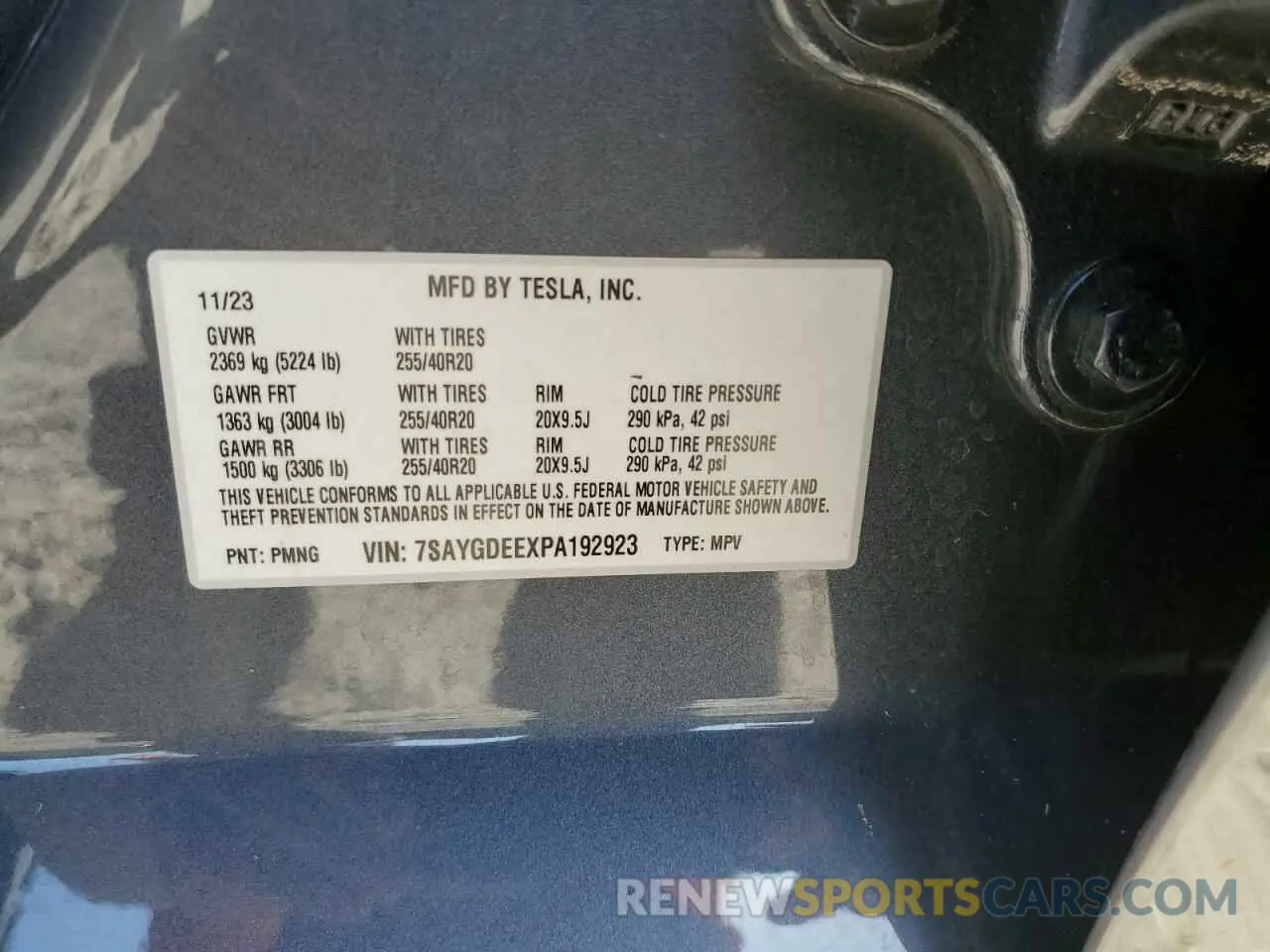 12 Photograph of a damaged car 7SAYGDEEXPA192923 TESLA MODEL Y 2023