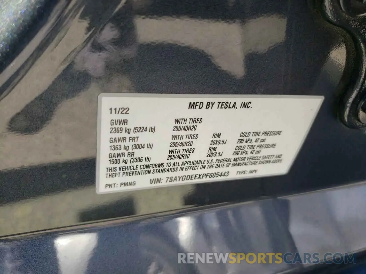 12 Photograph of a damaged car 7SAYGDEEXPF605443 TESLA MODEL Y 2023