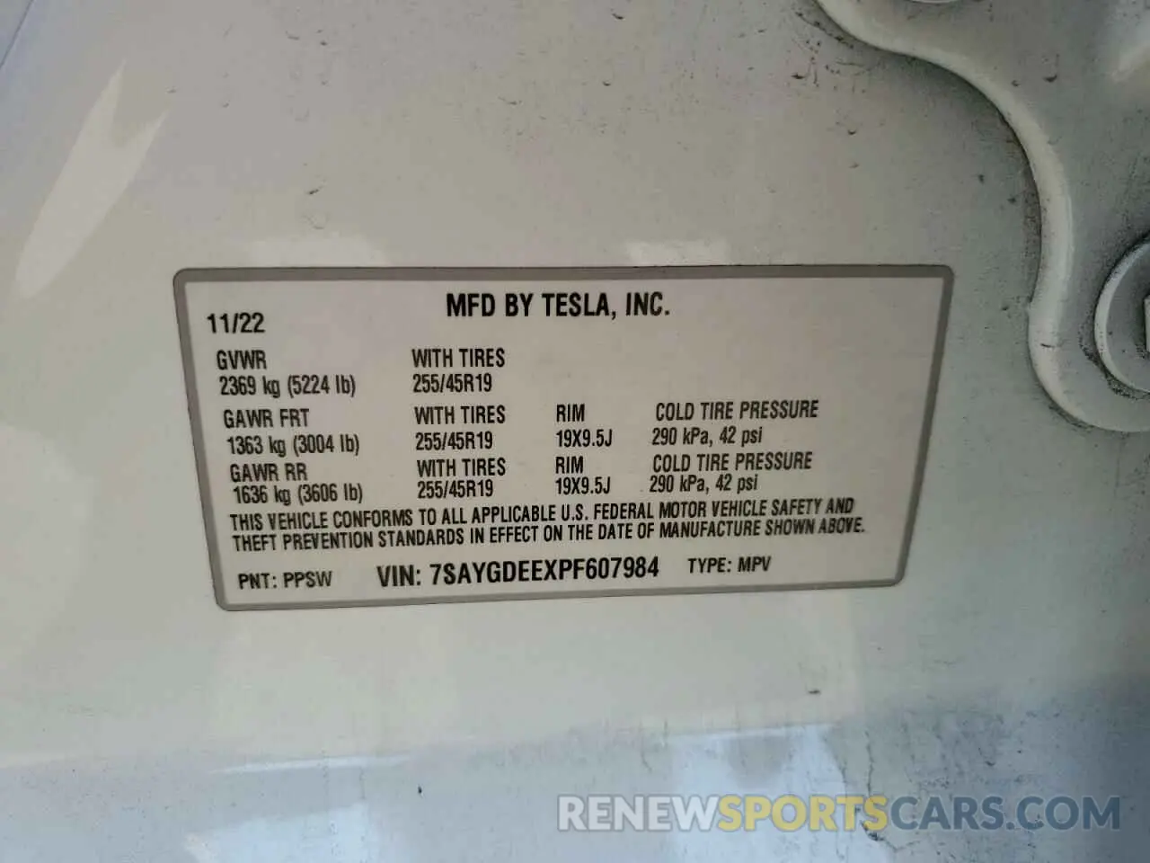 12 Photograph of a damaged car 7SAYGDEEXPF607984 TESLA MODEL Y 2023