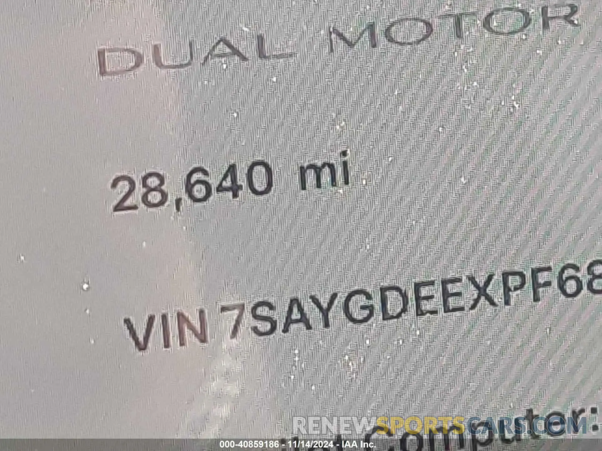 15 Photograph of a damaged car 7SAYGDEEXPF685584 TESLA MODEL Y 2023