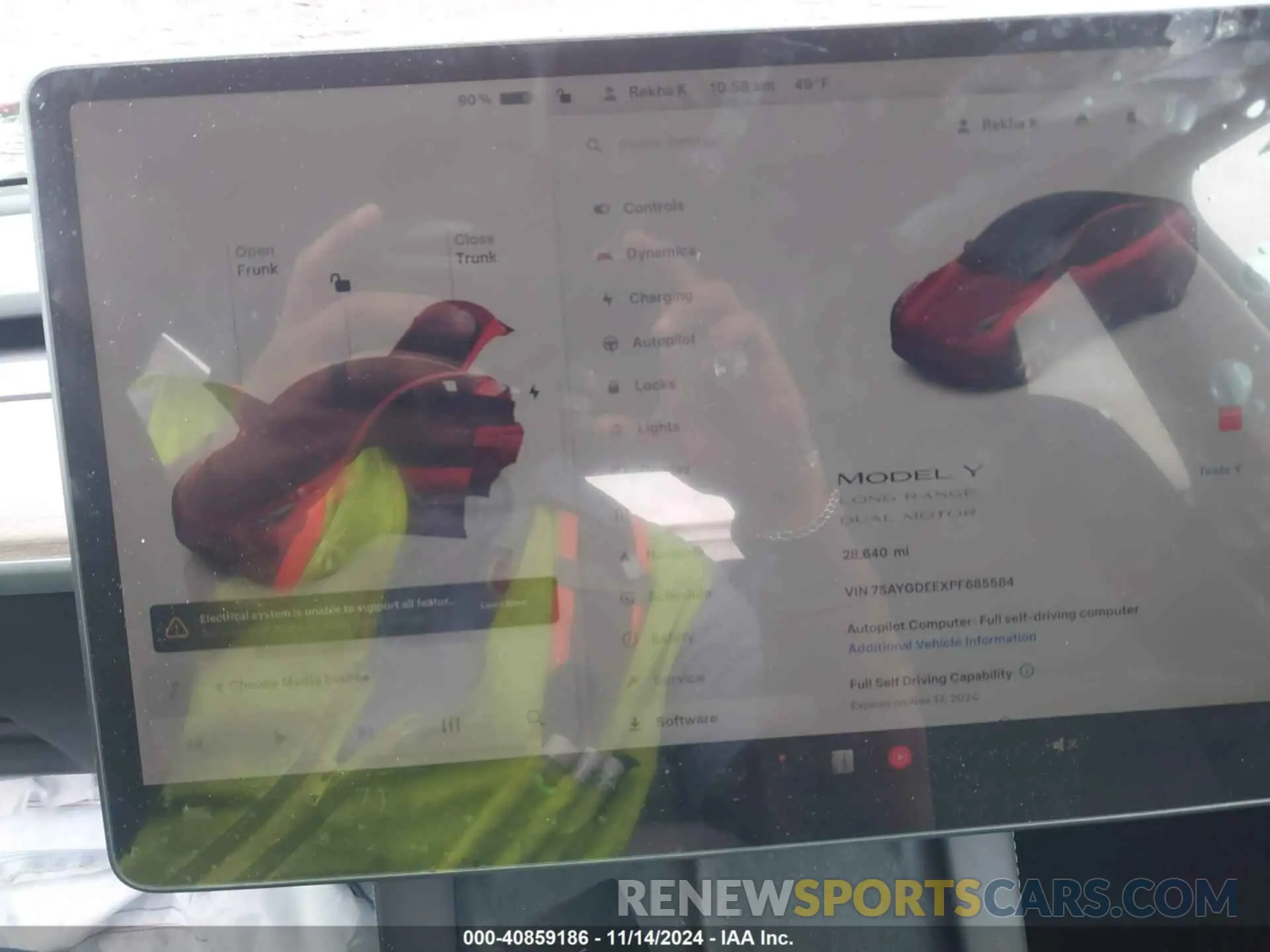 7 Photograph of a damaged car 7SAYGDEEXPF685584 TESLA MODEL Y 2023