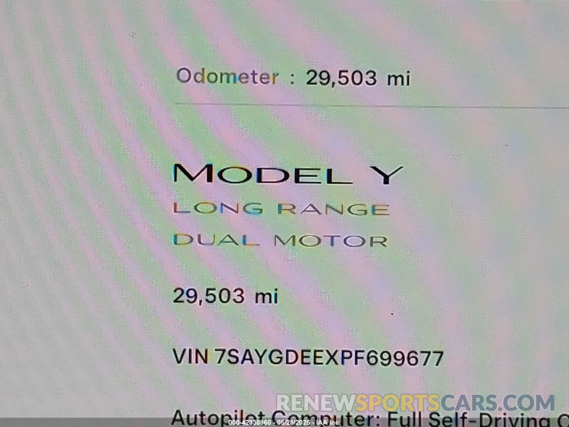 15 Photograph of a damaged car 7SAYGDEEXPF699677 TESLA MODEL Y 2023