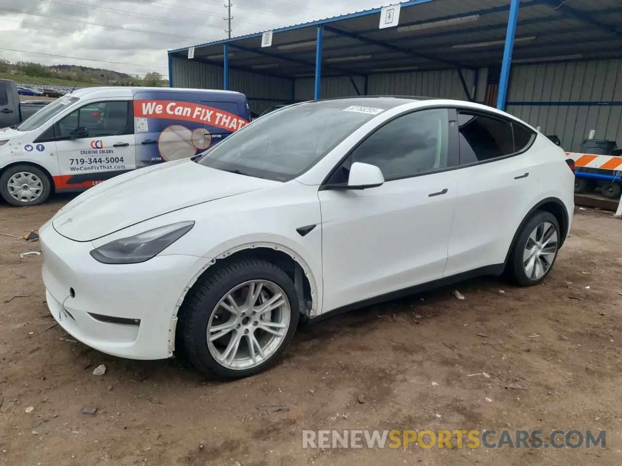 1 Photograph of a damaged car 7SAYGDEEXPF800118 TESLA MODEL Y 2023