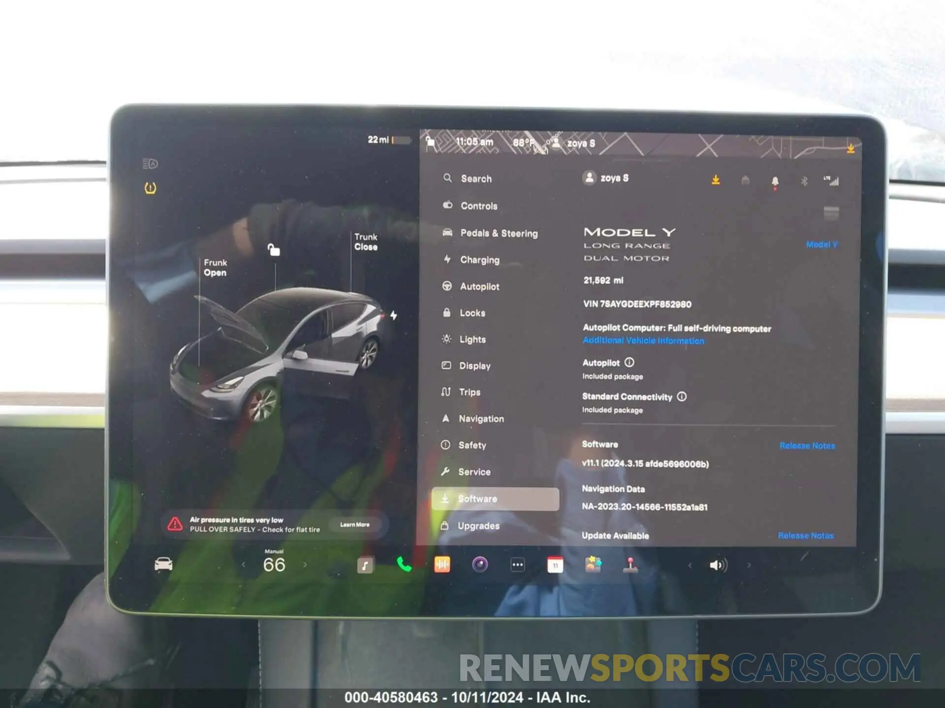 7 Photograph of a damaged car 7SAYGDEEXPF852980 TESLA MODEL Y 2023