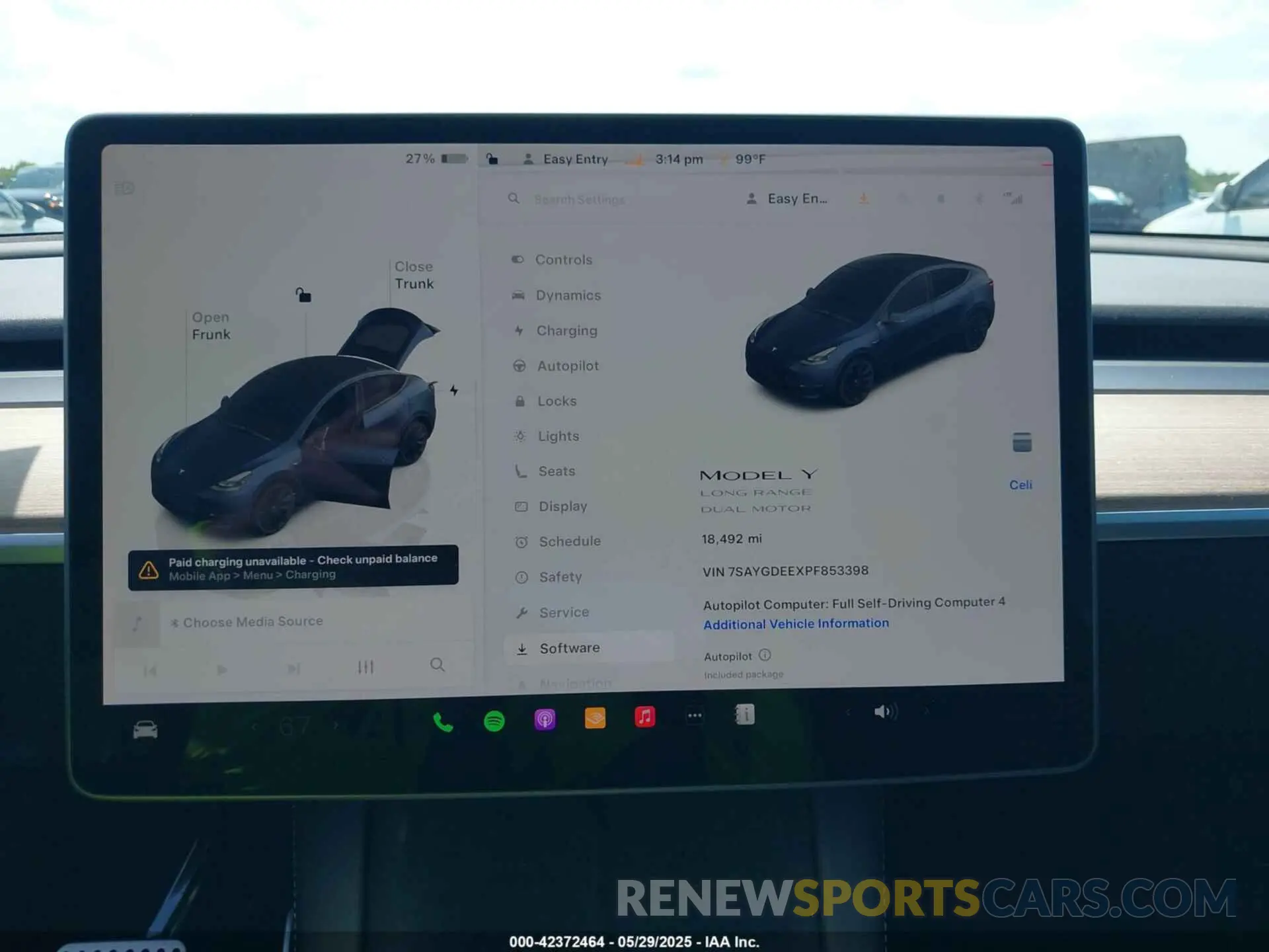 7 Photograph of a damaged car 7SAYGDEEXPF853398 TESLA MODEL Y 2023