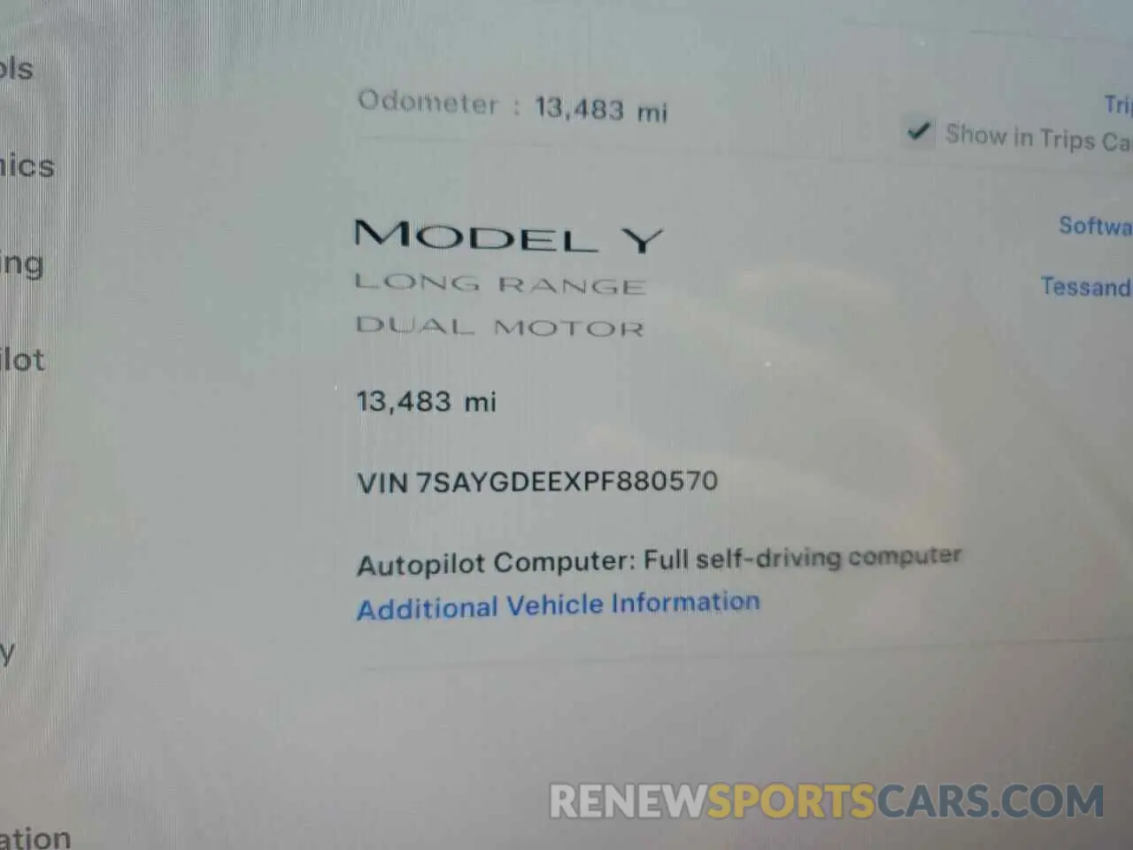 9 Photograph of a damaged car 7SAYGDEEXPF880570 TESLA MODEL Y 2023