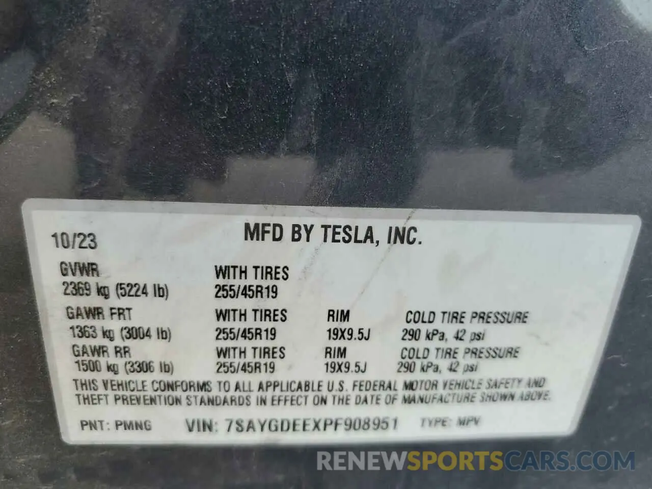 14 Photograph of a damaged car 7SAYGDEEXPF908951 TESLA MODEL Y 2023