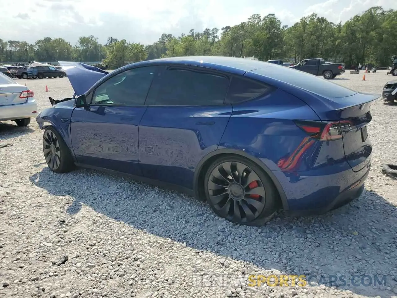 2 Photograph of a damaged car 7SAYGDEF1PF712342 TESLA MODEL Y 2023