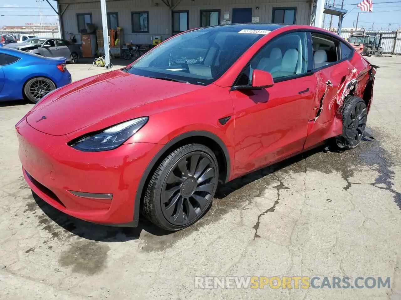 1 Photograph of a damaged car 7SAYGDEF1PF743512 TESLA MODEL Y 2023