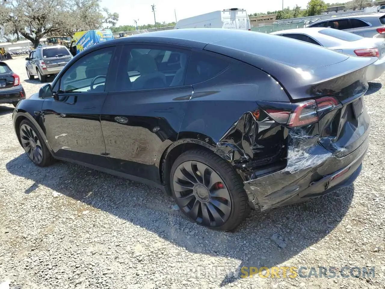 2 Photograph of a damaged car 7SAYGDEF1PF846431 TESLA MODEL Y 2023