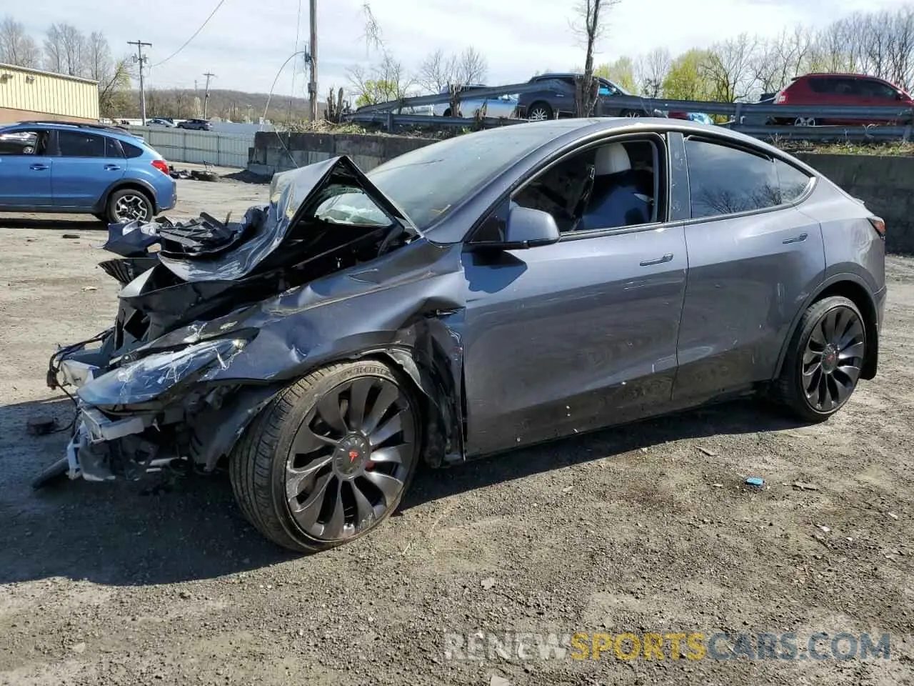 1 Photograph of a damaged car 7SAYGDEF1PF878196 TESLA MODEL Y 2023