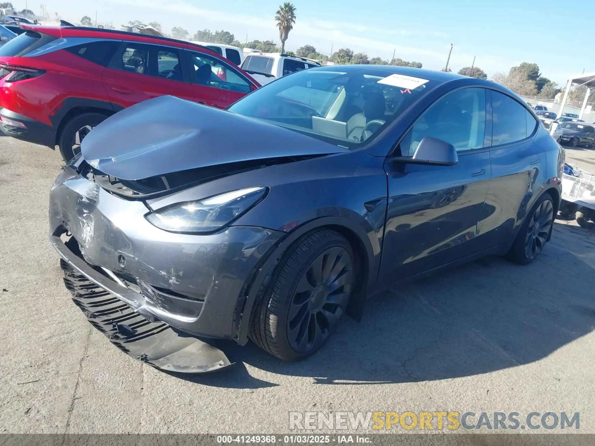 2 Photograph of a damaged car 7SAYGDEF1PF940230 TESLA MODEL Y 2023