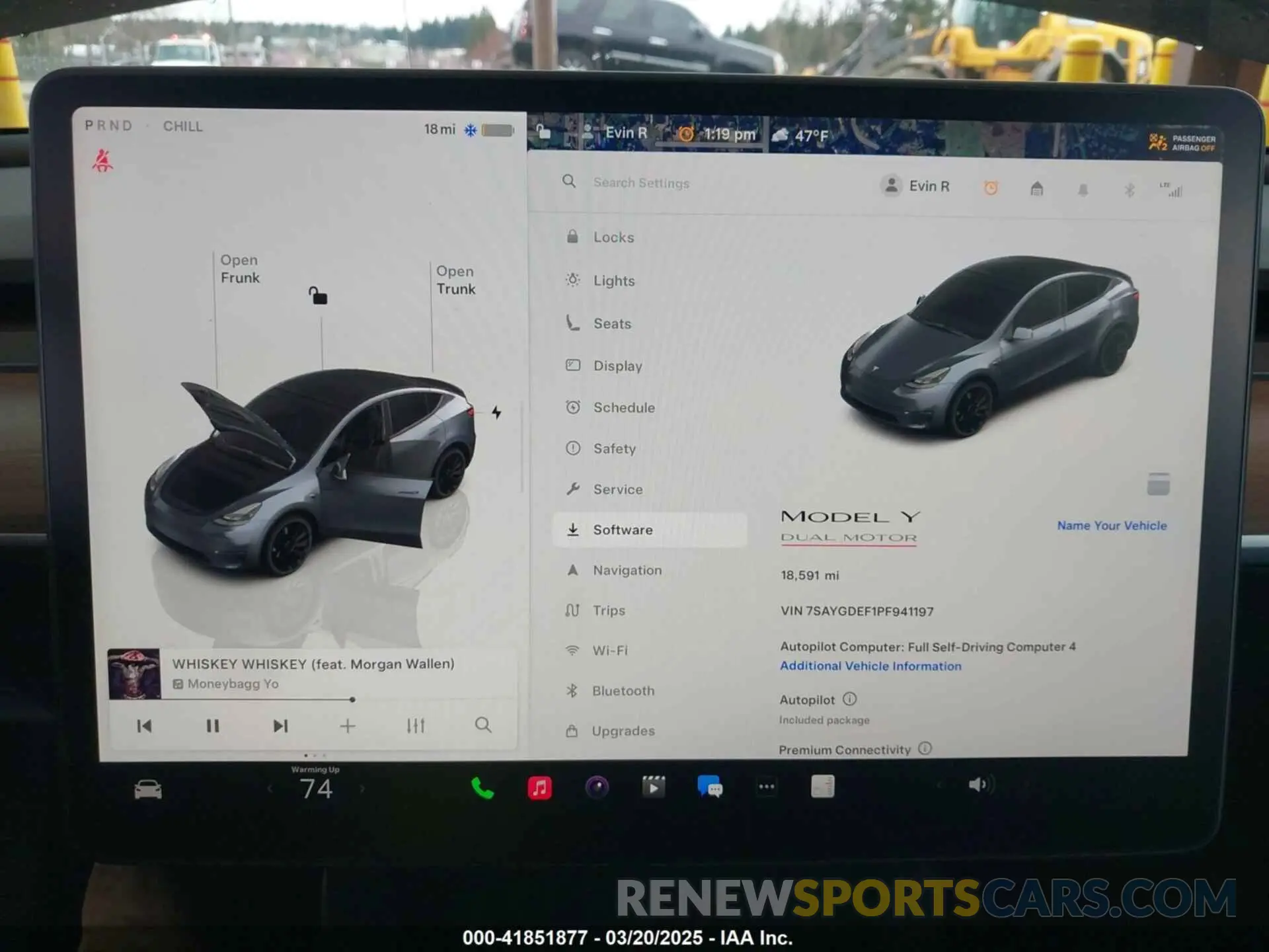 7 Photograph of a damaged car 7SAYGDEF1PF941197 TESLA MODEL Y 2023
