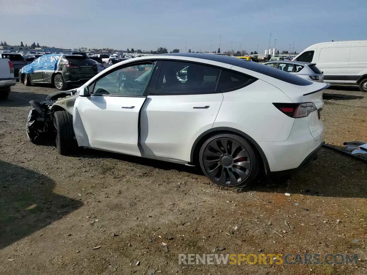 2 Photograph of a damaged car 7SAYGDEF2PF763753 TESLA MODEL Y 2023
