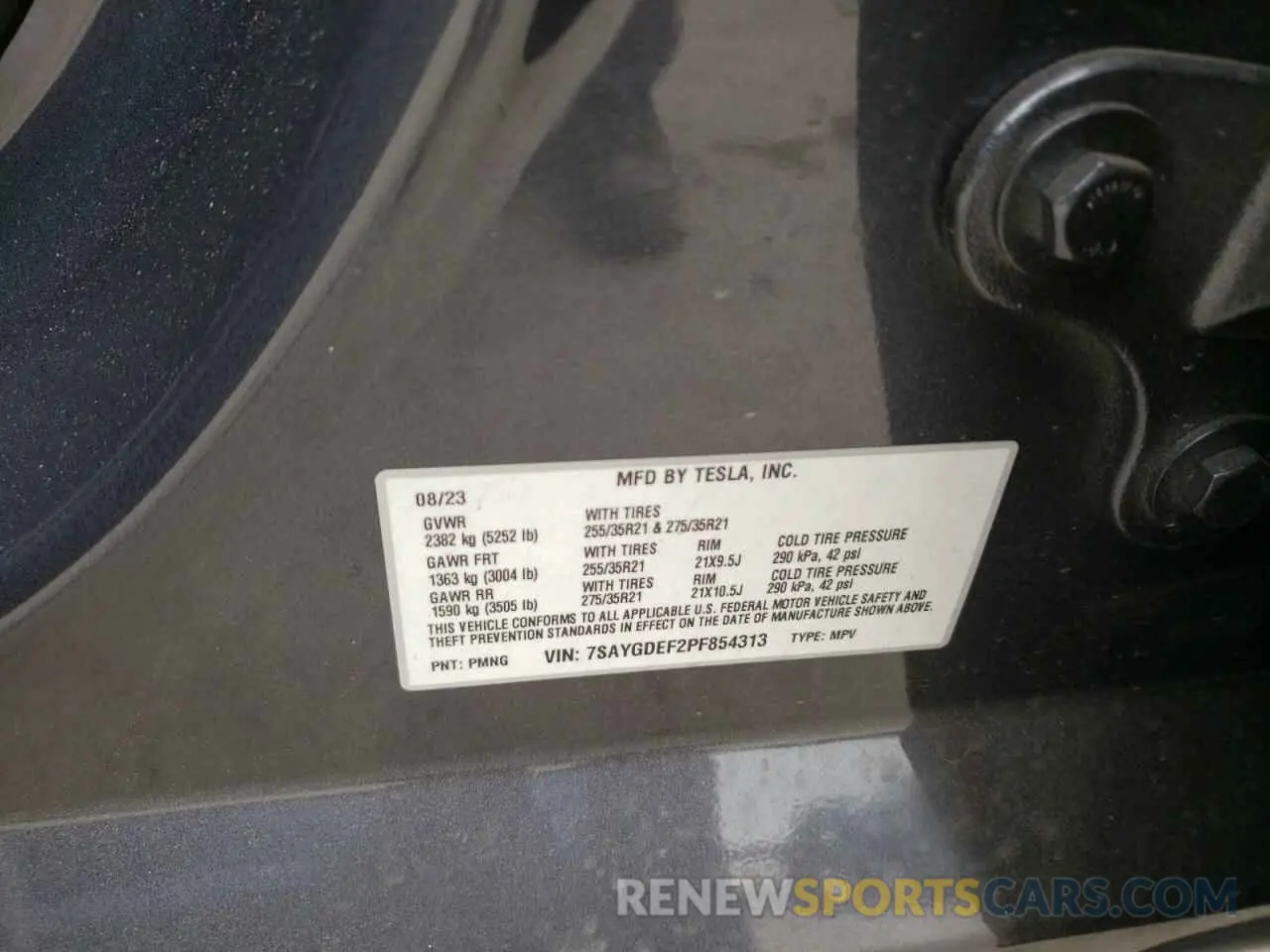 12 Photograph of a damaged car 7SAYGDEF2PF854313 TESLA MODEL Y 2023