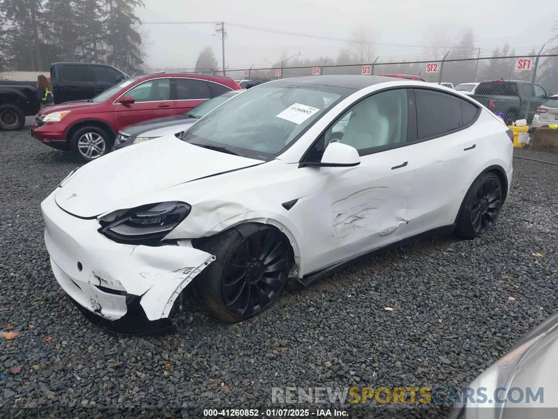 2 Photograph of a damaged car 7SAYGDEF2PF917295 TESLA MODEL Y 2023
