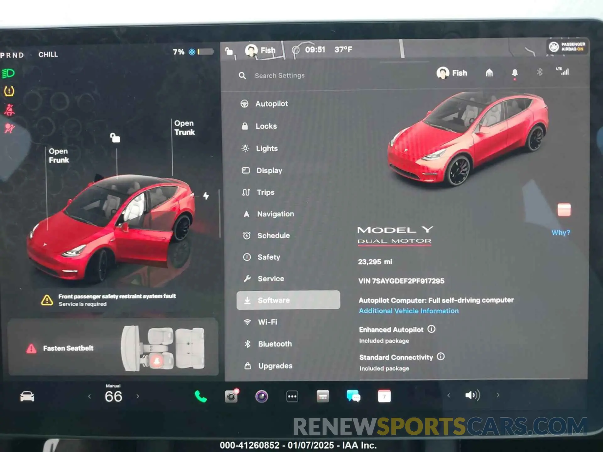 7 Photograph of a damaged car 7SAYGDEF2PF917295 TESLA MODEL Y 2023