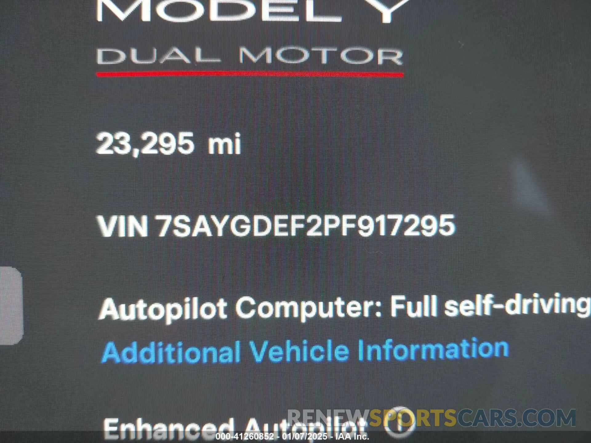 9 Photograph of a damaged car 7SAYGDEF2PF917295 TESLA MODEL Y 2023