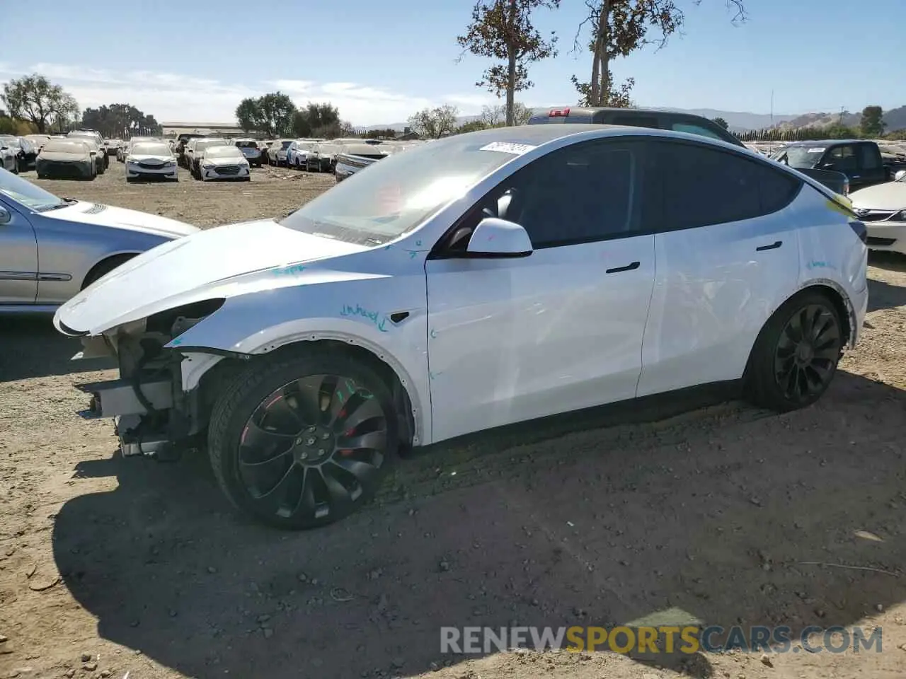 1 Photograph of a damaged car 7SAYGDEF2PF943315 TESLA MODEL Y 2023