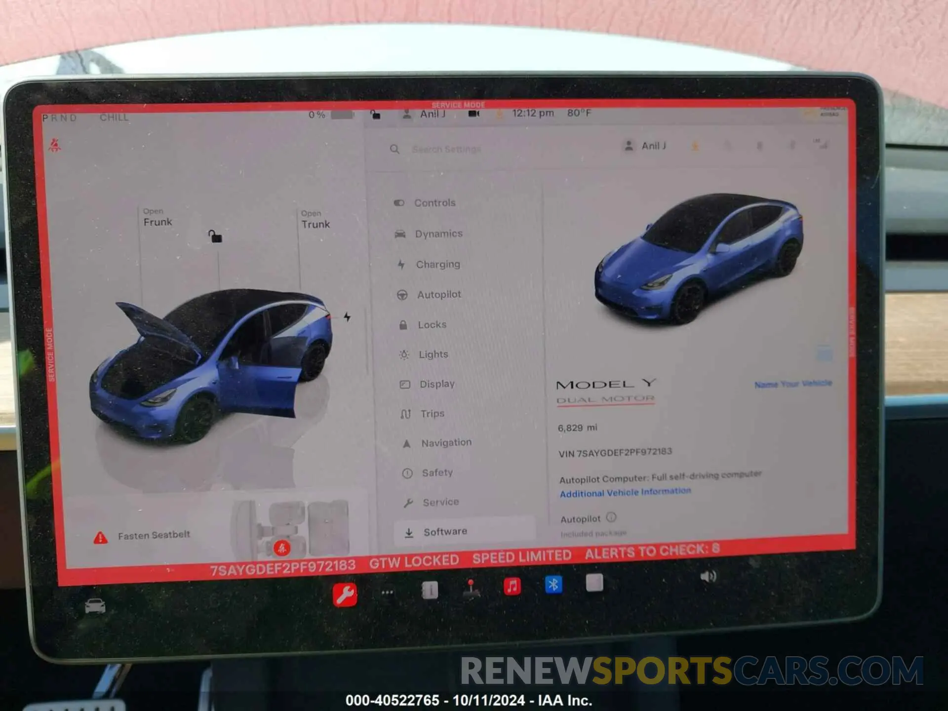 7 Photograph of a damaged car 7SAYGDEF2PF972183 TESLA MODEL Y 2023