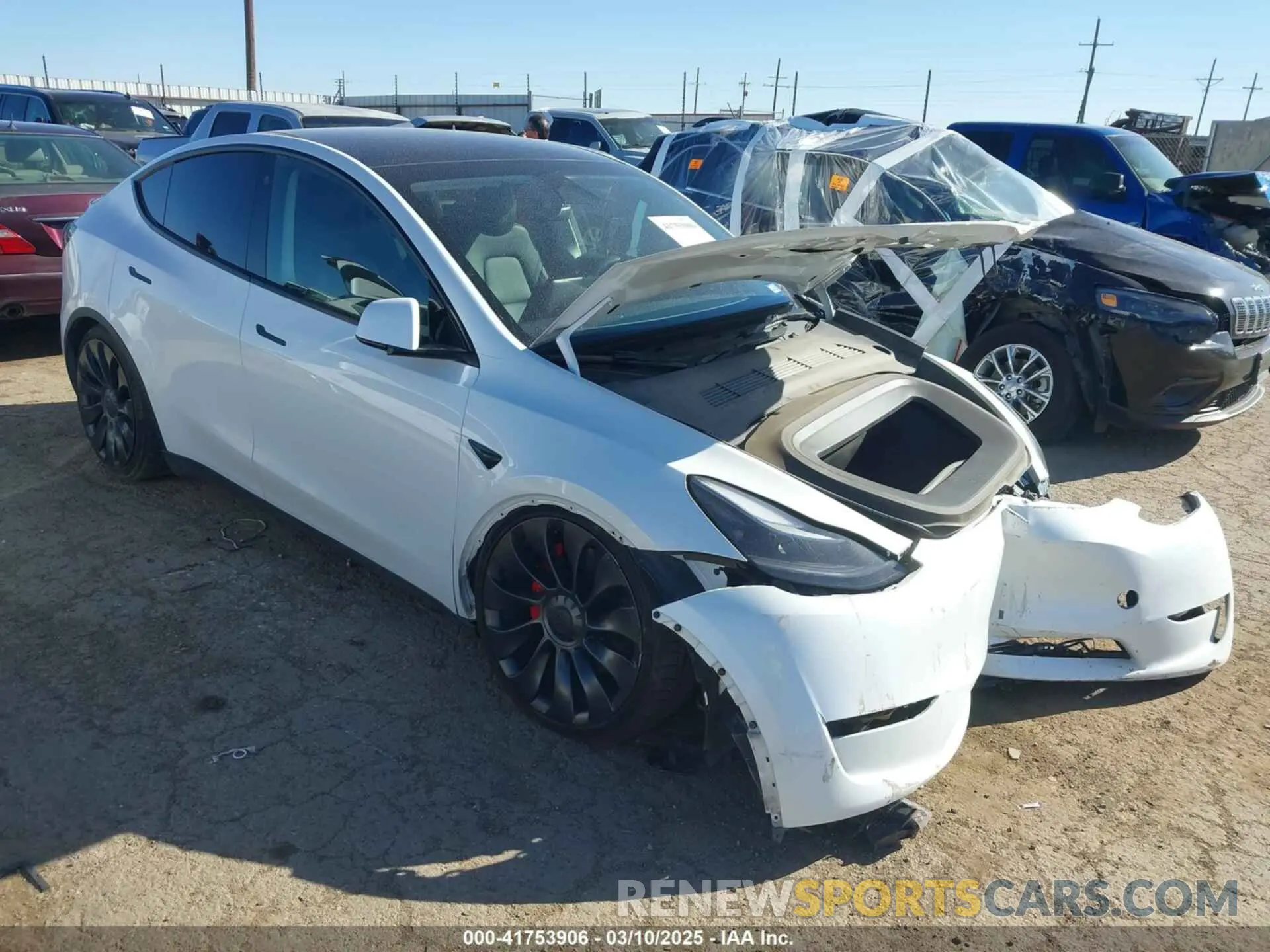 1 Photograph of a damaged car 7SAYGDEF3PF761252 TESLA MODEL Y 2023